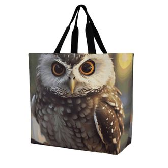 Generic Cute Owl Shoulder Bag Eco Friendly Carry Bag Waterproof Tote Bags For Casual Work College