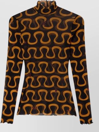 Pucci printed turtleneck long-sleeve top
