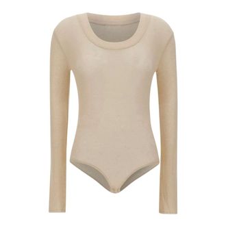 Entire studios Body de cuello redondo - Tops - Mujer - Beige - 2XS