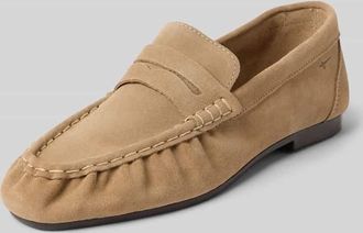 Tamaris Tamaris Loafer aus echtem Leder in Taupe, Gr&ouml;&szlig;e 37