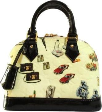 Louis Vuitton Pre-owned Handbags, female, Beige, Size: ONE SIZE Pre-owned Alma BB Vernis 2way bag