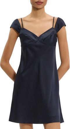 Theory Crushed Satin Cami Dress