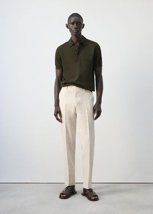 Mango Polo maglia sottile 100% cotone cioccolato - Uomo - XXL - MANGO MAN