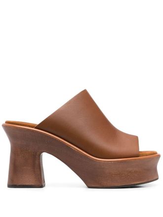 Ferragamo open-toe sandals - women - Calf Leather/Calf Leather/Calf Suede - 4.5C - Brown