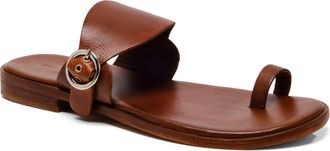 Free People Barcelona Toe Loop Sandal in Luggage Leather at Nordstrom, Size 9.5