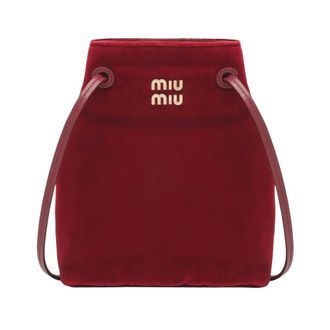 Miu Miu Shoulder Bags, female, Red, Size: ONE SIZE Nappa Leather Mini Bag