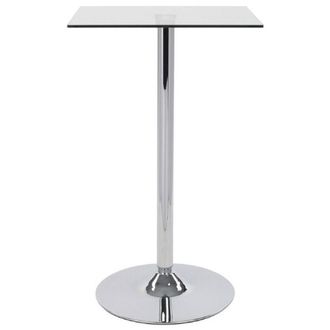 Netfurniture Horizon Poseur Table Square Clear Glass
