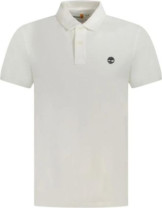 Timberland Katoenen Piqu&eacute; Polo - Heren - Polos - Wit - L - Katoen - Tops