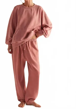 Free People Azalea Comfortable Fit Jogger In Rosa