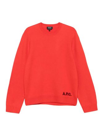 A.P.C. logo-embroidered crew-neck sweater - men - Fabric - S