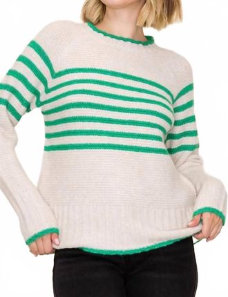 Staccato Soulter Sweater In Green