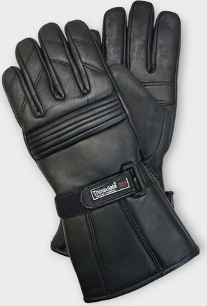 Infinity Leather Mens Thermal Motorbike Padded Black Leather Gloves Waterproof Winter Summer Biker Protection
