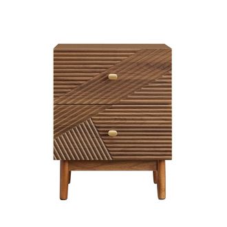 SoBuy Mesilla de noche con dos cajones 45x40x58.2cm