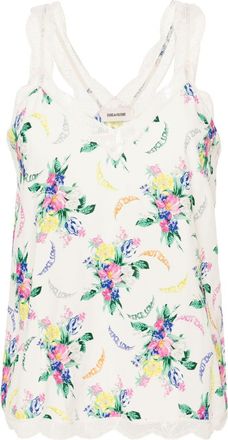 Zadig&Voltaire Chou floral-print blouse - women - Viscose/Polyamide/Elastane - S - Neutrals
