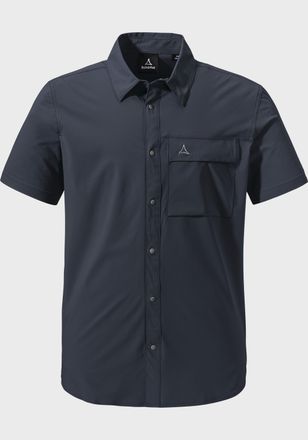 Sch&ouml;ffel Outdoorhemd SCH&Ouml;FFEL Hiking Shirt Style Dooser MNS, Herren, Gr. 48, Normalgr&ouml;ssen, blau (8820, blau), Oberstoff: 85% Polyester 15% Elasthan, V-Ausschn