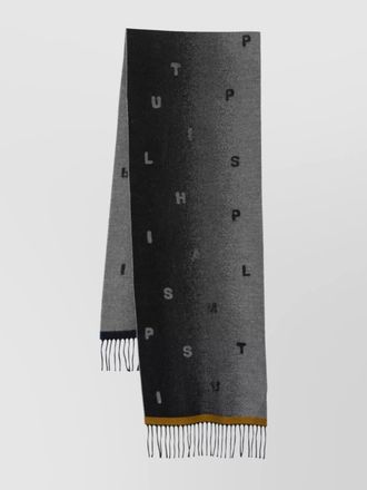Paul Smith merino wool jacquard scarf