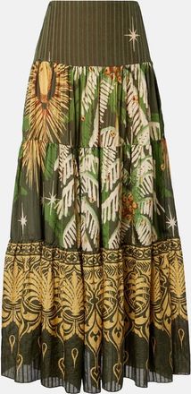 Johanna Ortiz Gonna lunga Relatos De Mi Tierra in jacquard di seta e cotone