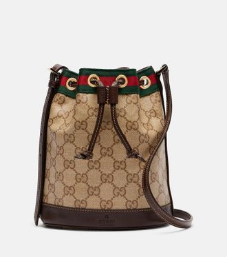 Gucci Web Stripe Mini GG canvas bucket bag