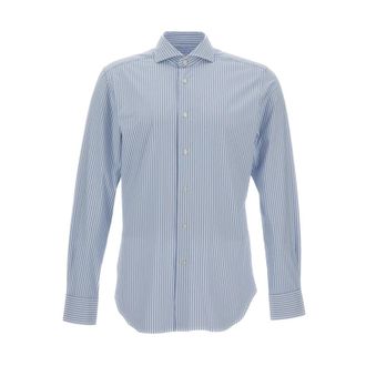 Xacus Casual Shirts, male, Blue, Size: XL Collo Francesce