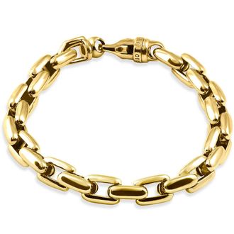 Pompeii3 Mens Wide Round Link 14k Gold (56gram) or Platinum (90gram) 9mm Bracelet 8.5