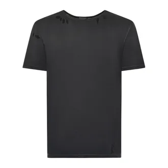 Ann Demeulemeester T-Shirts, male, Black, Size: 2XL Distressed T-shirt