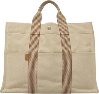 Herm&egrave;s Pre-owned Tote Bags, female, Beige, Size: ONE SIZE Pre-owned Fourre Tout Tote
