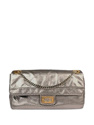 Chanel 2007 Mademoiselle-lock perforated chain shoulder bag - women - CALFSKIN - One Size - Silver
