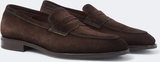 Santoni Gregor suede penny loafers