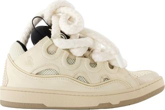 Lanvin Curb Sneakers - Lanvin - Leather - Beige