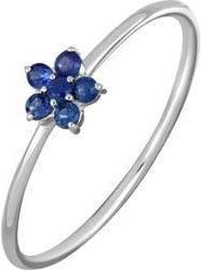 Bony Levy El Mar 18K White Gold Sapphire Flower Stackable Ring at Nordstrom Rack, Size 6.5