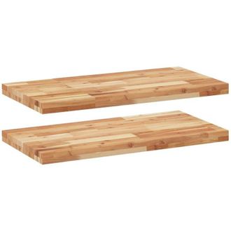 vidaXL Estante Flotante 2 Uds Madera Acacia Acabado Aceite 80x40x4 Cm Vidaxl
