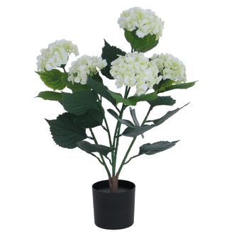 Hhg [nunca Usado] Hortensia Artificial Hhg-035, Planta Decorativa, Hortensia Artificial, Planta Artificial, Para Exterior, Polietileno, 64 X 40 X 40 Cm, B