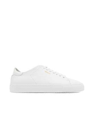 Axel Arigato Clean 90 White Low-Top Sneakers with Gold Logo Detail
