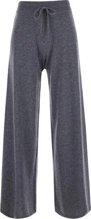 Lisa Yang Sofi Broek - Dames - Wijde Broeken - Grijs - S - Kasjmier - Broeken