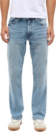 Mustang Straight-Jeans MUSTANG Herren Style Tramper Straight, Herren, Gr. 33, L&auml;nge 36, blau (583 mittelblau), Denim/Jeans, 99% Baumwolle, 1% Elasthan, unifar