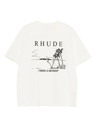 Rhude graphic-print T-shirt - Toni neutri