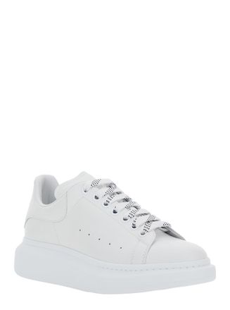 Alexander McQueen Low-Top Leather Sneaker - White