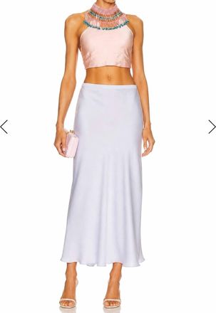 My Beachy Side Emily In Paris Beaded Halter Top In Pink