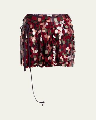 Dries Van Noten Gabrina Sequined Mini Wrap Skirt