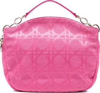 Dior Pre-owned Womens Canvas Cannage Hobo Bag - Dusty Pink Textile - One Size