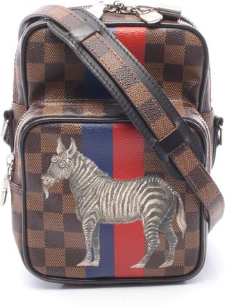 Louis Vuitton Black Brown Multi-Color Coated Canvas Leather Handbag Shoulder Bag (Pre-Owned)