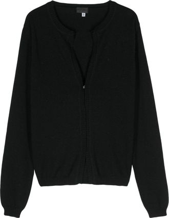 Versace 2000s knitted cashmere cardigan - women - Cashmere - 40 - Black
