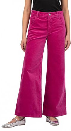 Kut from the Kloth Jean High Rise Flare Jeans In Fuchsia