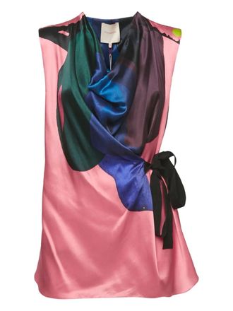 Roksanda Ilincic silk tie-fastening top - Pink