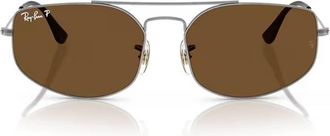 Ray-Ban EXPLORER 5 Polarized Brown Navigator Unisex Sunglasses RB3845 004/57 60