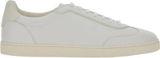 Brunello Cucinelli Zapatillas de piel granulada - Shoes - Hombre - Blanco - 45 EU