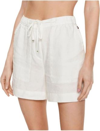 Tommy Hilfiger Short Shorts - Dames - Bermuda - Wit - S - Linnen - Korte Broeken
