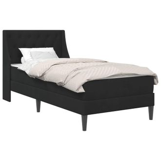 vidaXL Estructura De Cama Con Colch&oacute;n Negro 100 X 200 Cm Terciopelo Vidaxl
