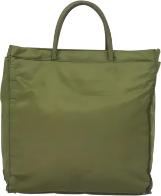 Prada Tessuto Khaki Nylon Tote Bag (Pre-Owned)