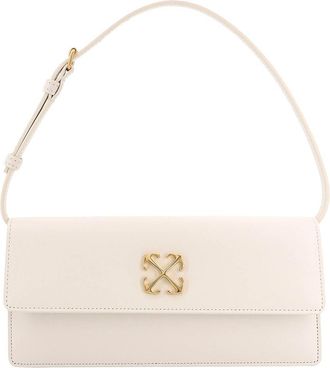 Off-white Leather shoulder bag with metal arrow logo